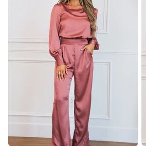 NWOT Mauve Long-sleeve Jumpsuit